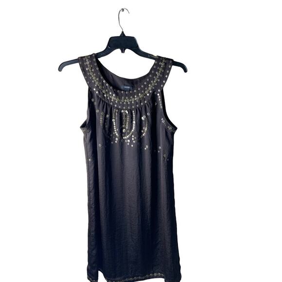 Alfani Midi Dress Women Sz 14 Relaxed A-Line Beaded Crew Neck Sleeveless Casual - Picture 7 of 15